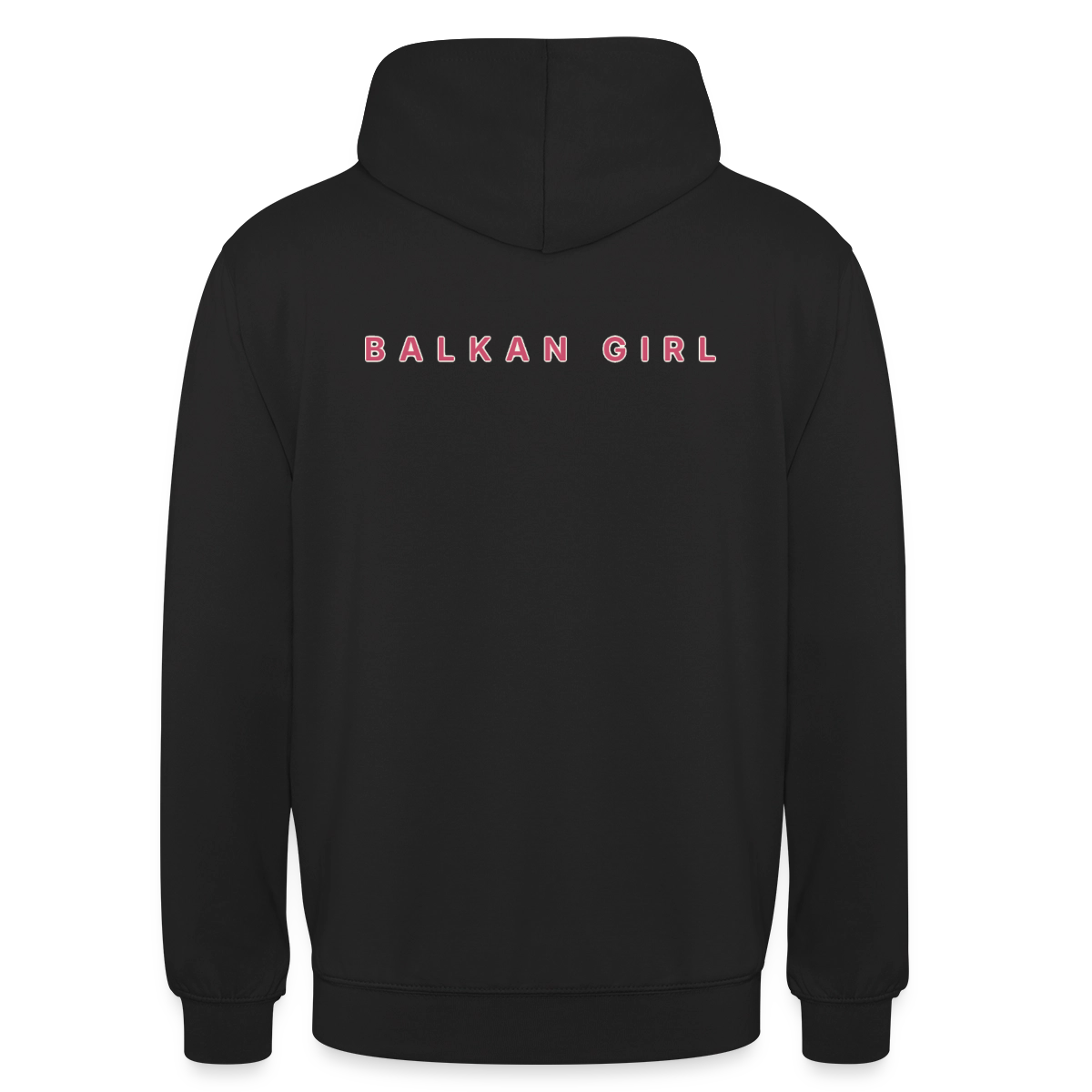 Balkan Girl Motiv-Hoodie unisex, Farbe Schwarz