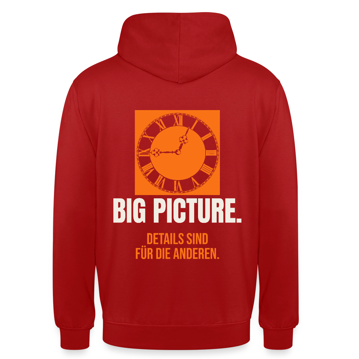 Big Picture. Details sind für die anderen. Motiv-Hoodie unisex, Farbe Rot