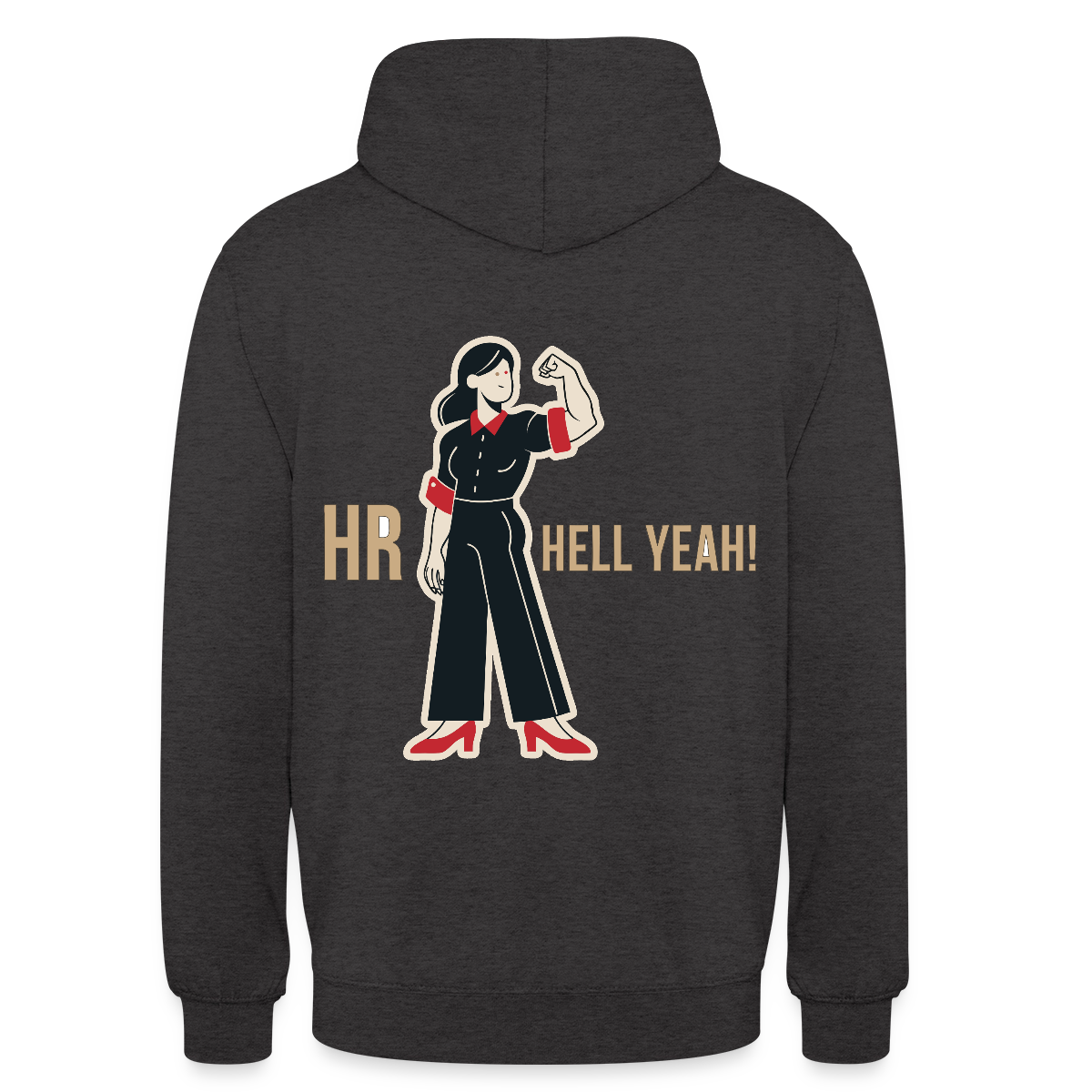 HR. Hell yeah! Motiv-Hoodie unisex, Farbe Anthrazit