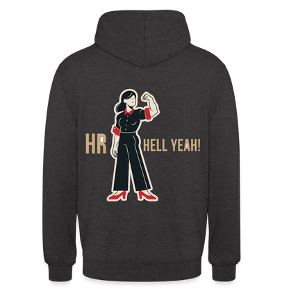 HR. Hell yeah! Motiv-Hoodie unisex, Farbe Anthrazit