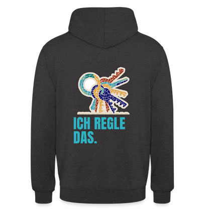 Ich regle das. Mosaik-Motiv Motiv-Hoodie unisex, Farbe Anthrazit