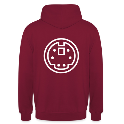 "PS/2" Motiv-Hoodie unisex, Farbe Bordeaux