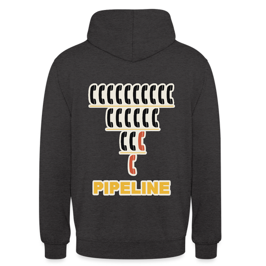 Pipeline. Isotype-Motiv Motiv-Hoodie unisex, Farbe Anthrazit