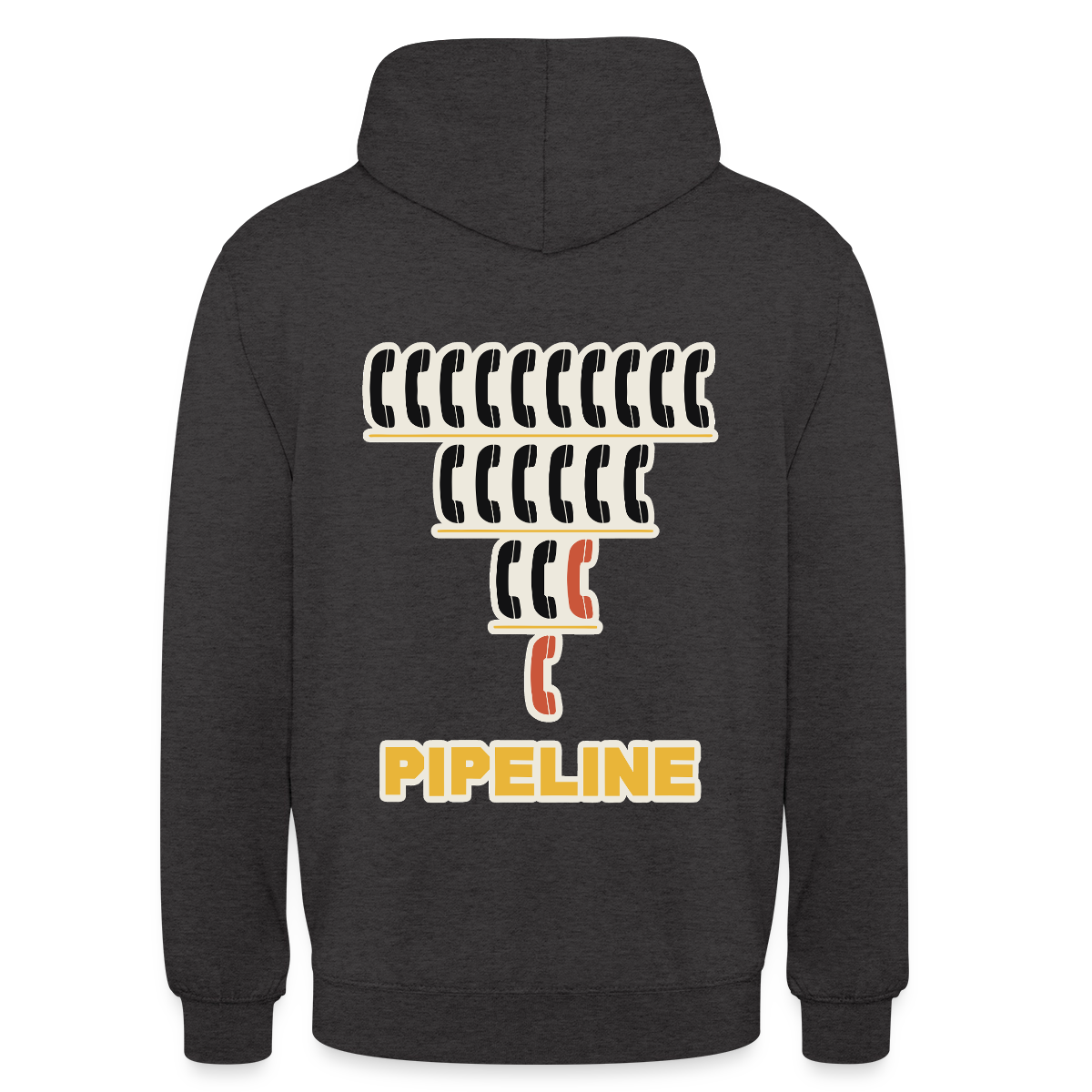 Pipeline. Isotype-Motiv Motiv-Hoodie unisex, Farbe Anthrazit