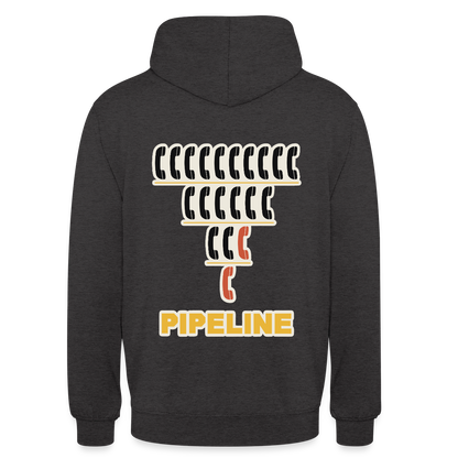 Pipeline. Isotype-Motiv Motiv-Hoodie unisex, Farbe Anthrazit