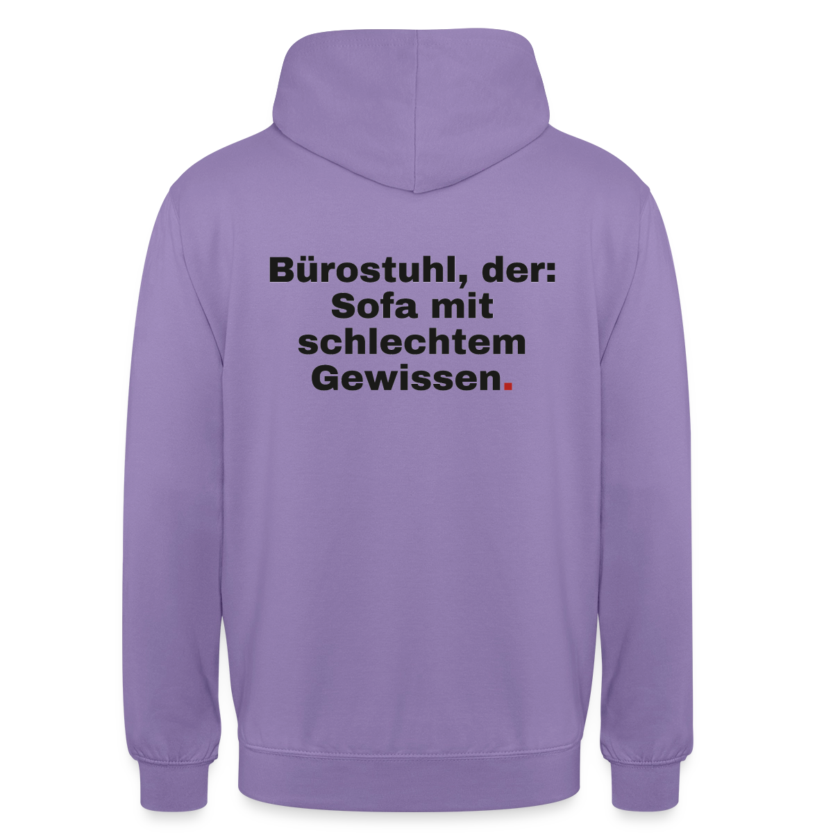 Bürostuhl, der Motiv-Hoodie unisex, Farbe Lavendel