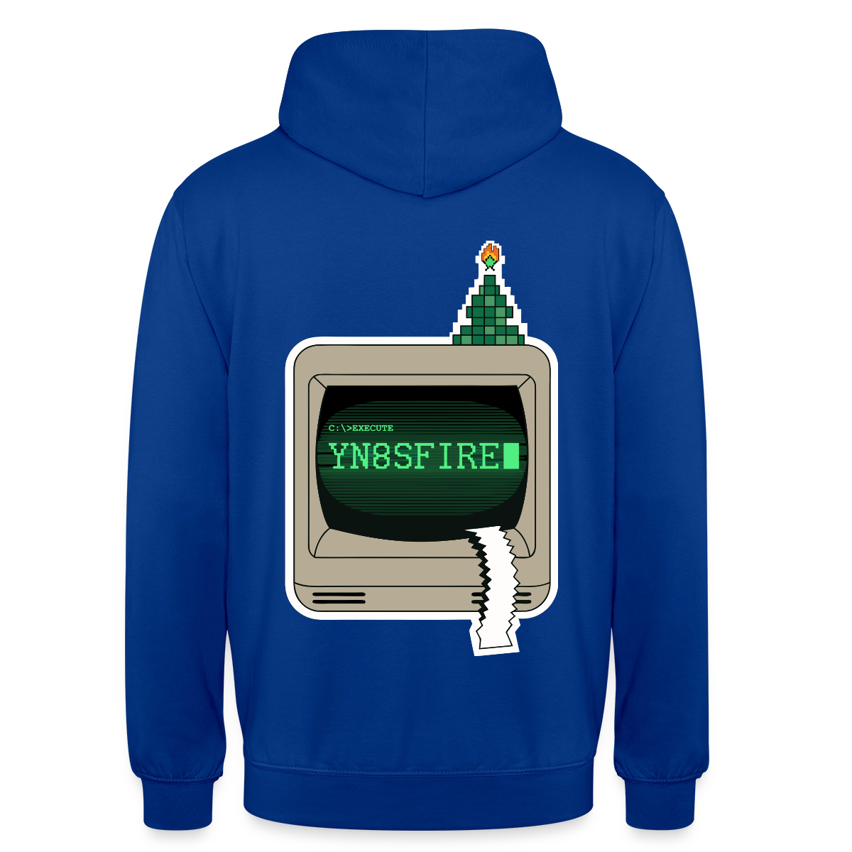 YN8SFIRE Motiv-Hoodie unisex, Farbe Royalblau