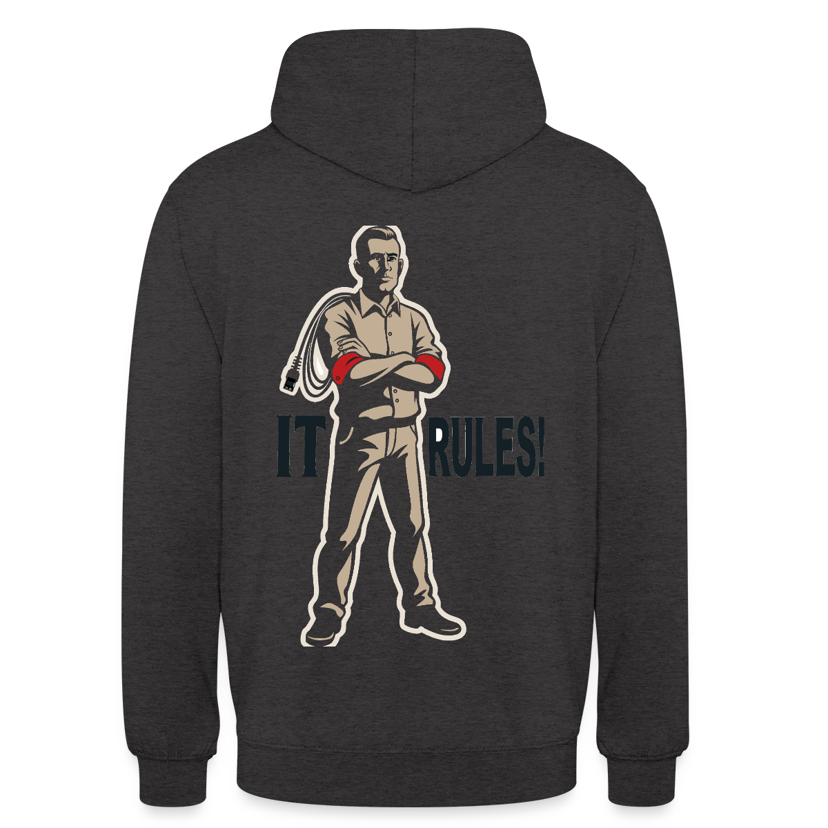 IT rules! Motiv-Hoodie unisex, Farbe Anthrazit