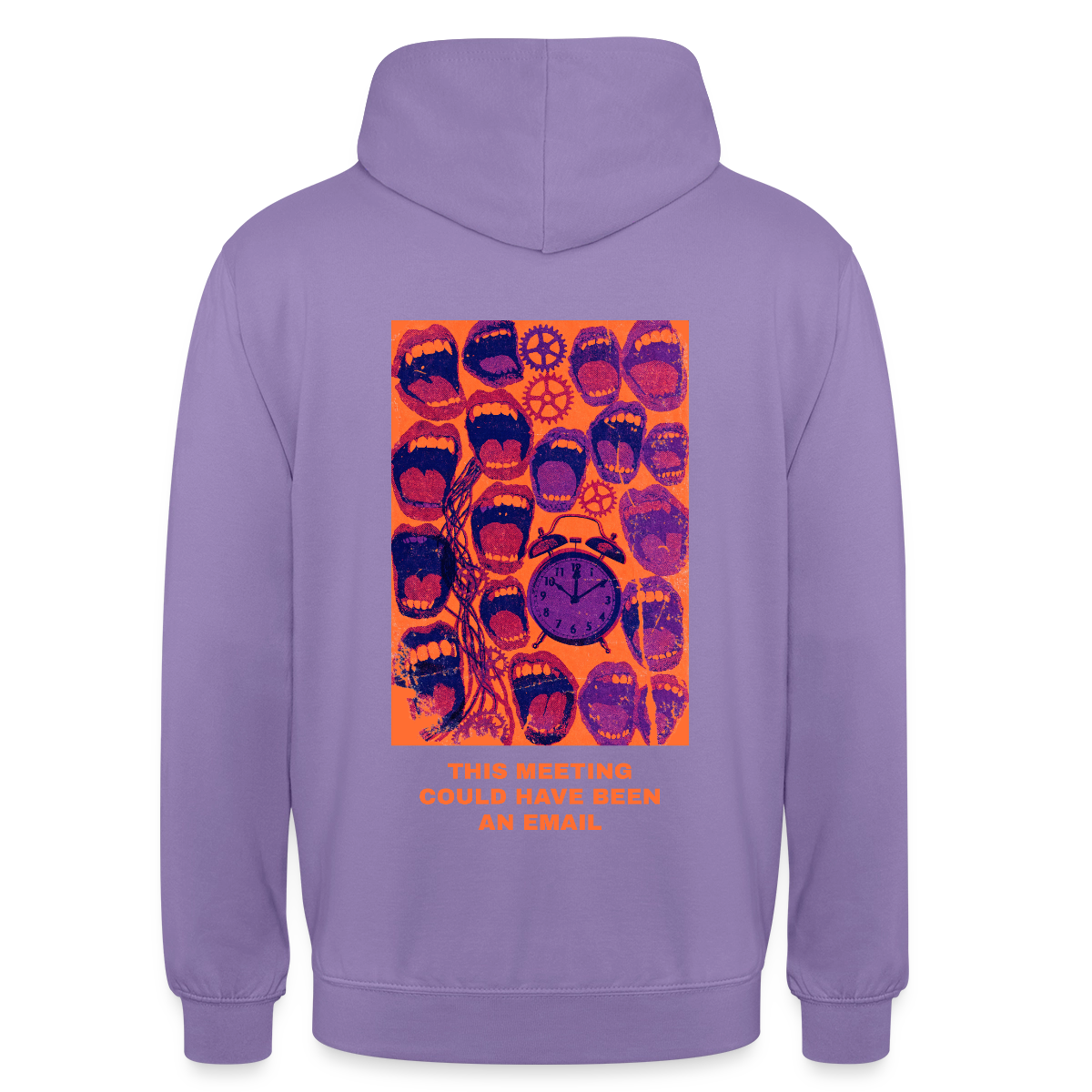 This meeting could have been an email. Popart-Motiv Motiv-Hoodie unisex, Farbe Lavendel