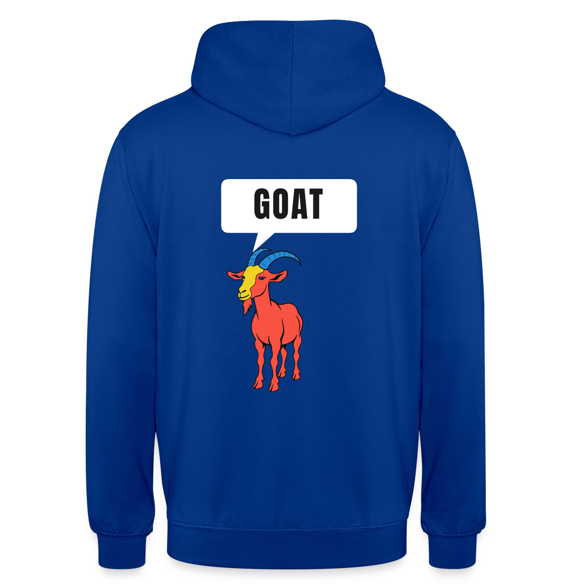 GOAT. Schild-Motiv Motiv-Hoodie unisex, Farbe Royalblau