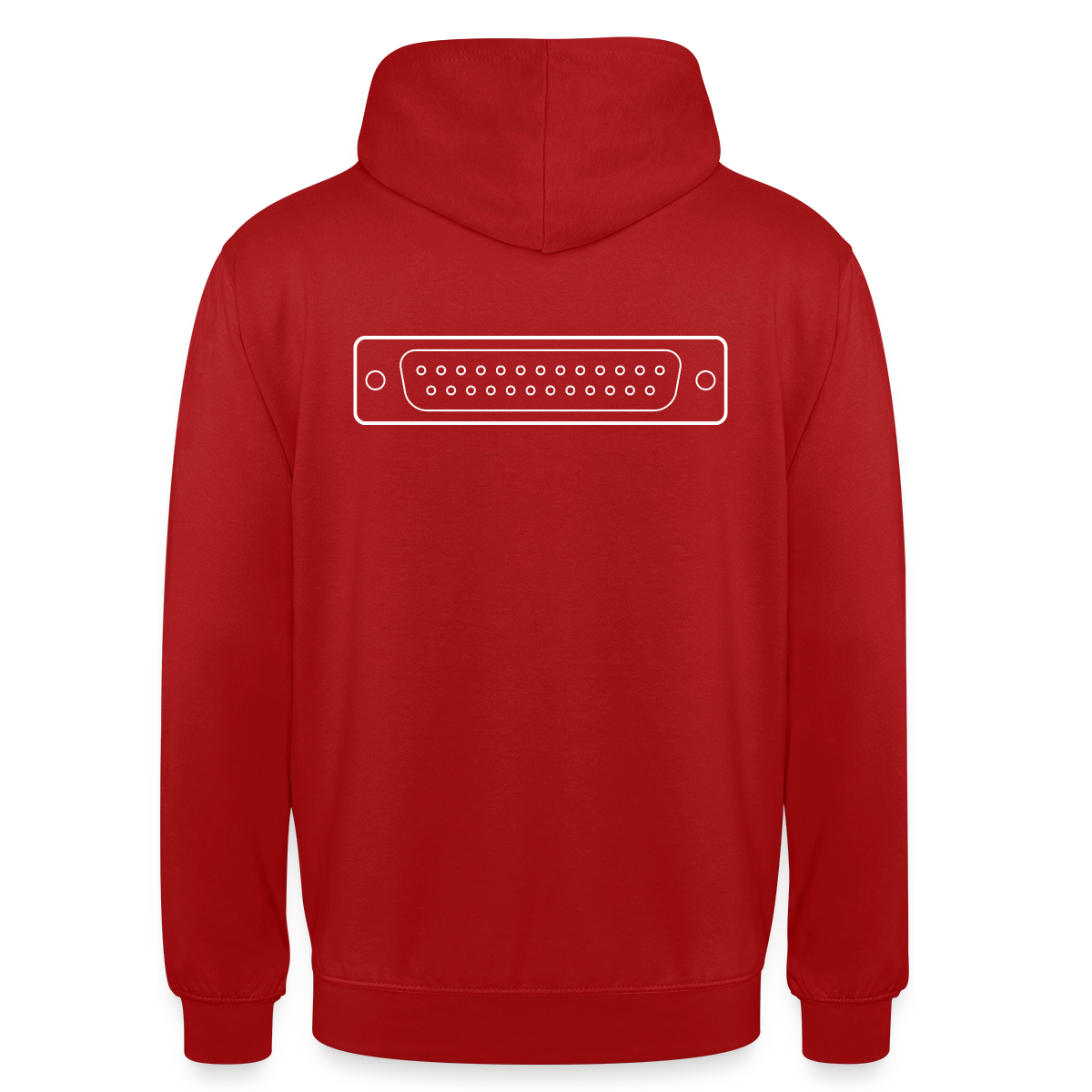 "LPT1" Motiv-Hoodie unisex, Farbe Rot