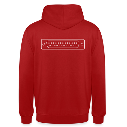 "LPT1" Motiv-Hoodie unisex, Farbe Rot