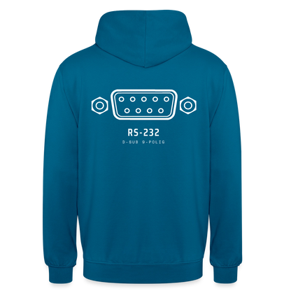 "RS-232, D-Sub 9-polig" Motiv-Hoodie unisex, Farbe Tiefseeblau