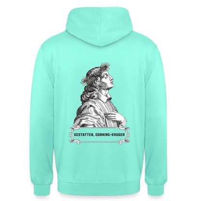 "Gestatten, Dunning-Kruger. Kupferstich-Motiv" Motiv-Hoodie unisex, Farbe Mint