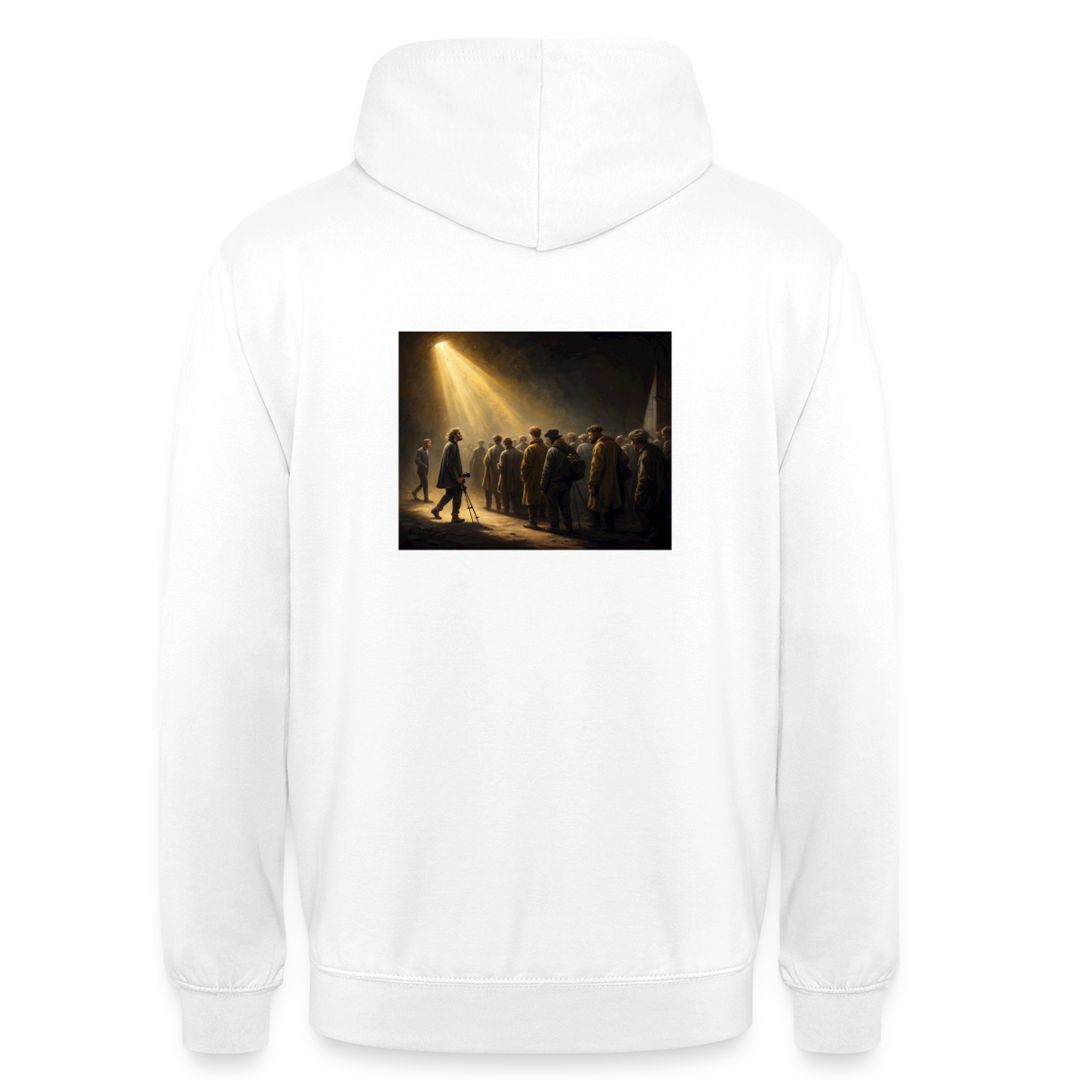 Das Teamfoto. Renaissance-Motiv Motiv-Hoodie unisex, Farbe Weiß