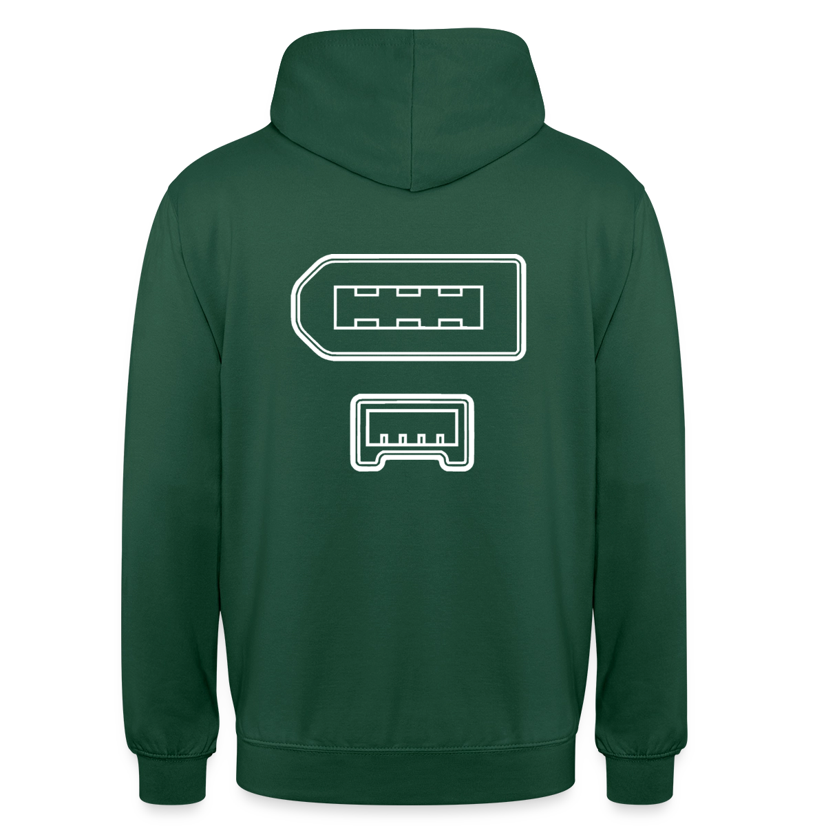 "IEEE 1394" Motiv-Hoodie unisex, Farbe Flaschengrün