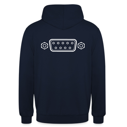 "RS-232" Motiv-Hoodie unisex, Farbe Navy
