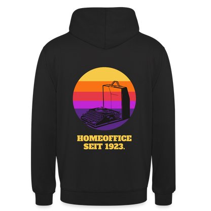 Homeoffice seit 1923 Motiv-Hoodie unisex, Farbe Schwarz