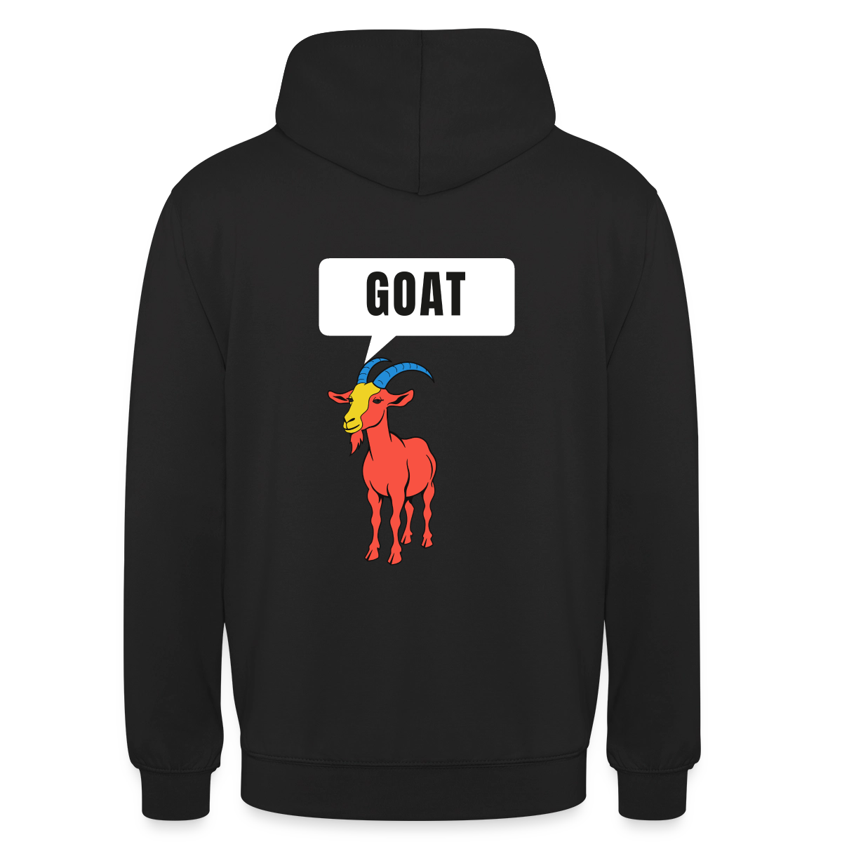 GOAT. Schild-Motiv Motiv-Hoodie unisex, Farbe Schwarz