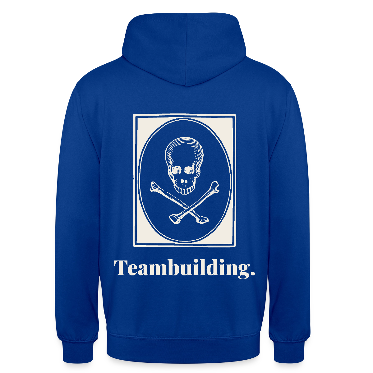 "Teambuilding." Motiv-Hoodie unisex, Farbe Royalblau