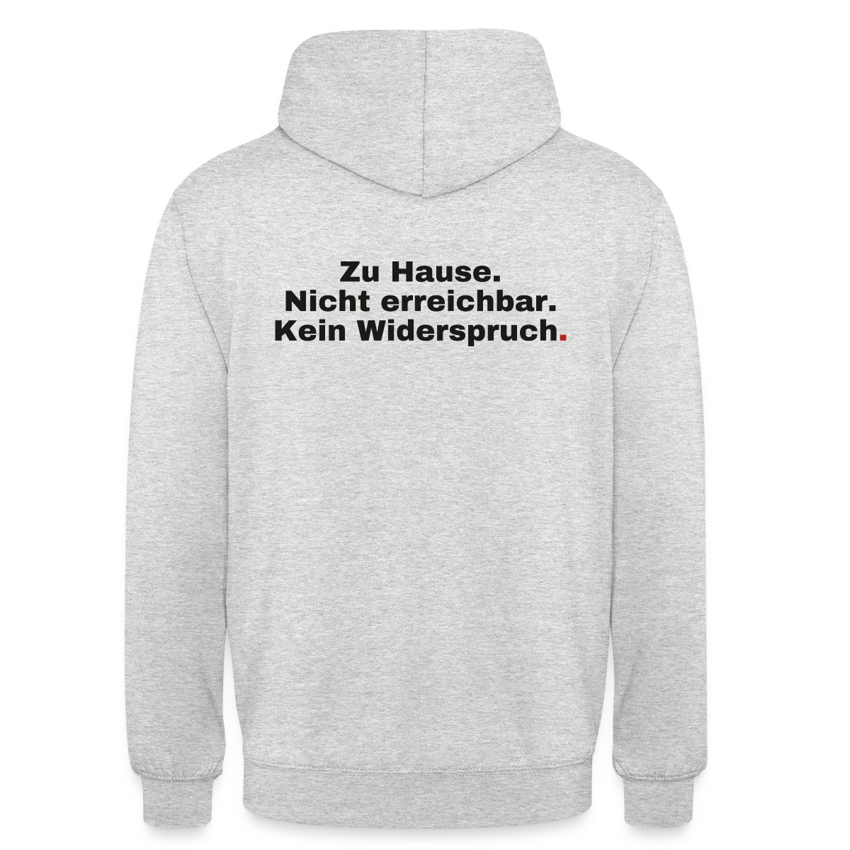Kein Widerspruch Motiv-Hoodie unisex, Farbe Hellgrau meliert