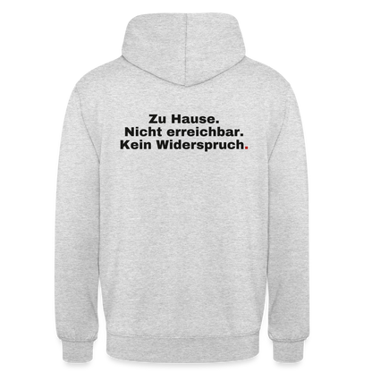 Kein Widerspruch Motiv-Hoodie unisex, Farbe Hellgrau meliert