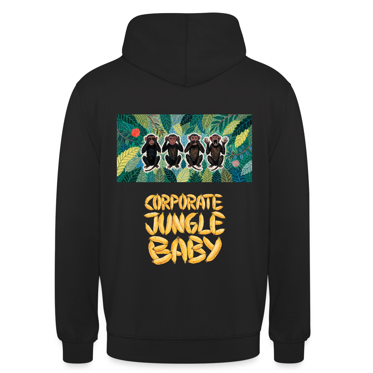 Corporate Jungle, Baby! Motiv-Hoodie unisex, Farbe Schwarz