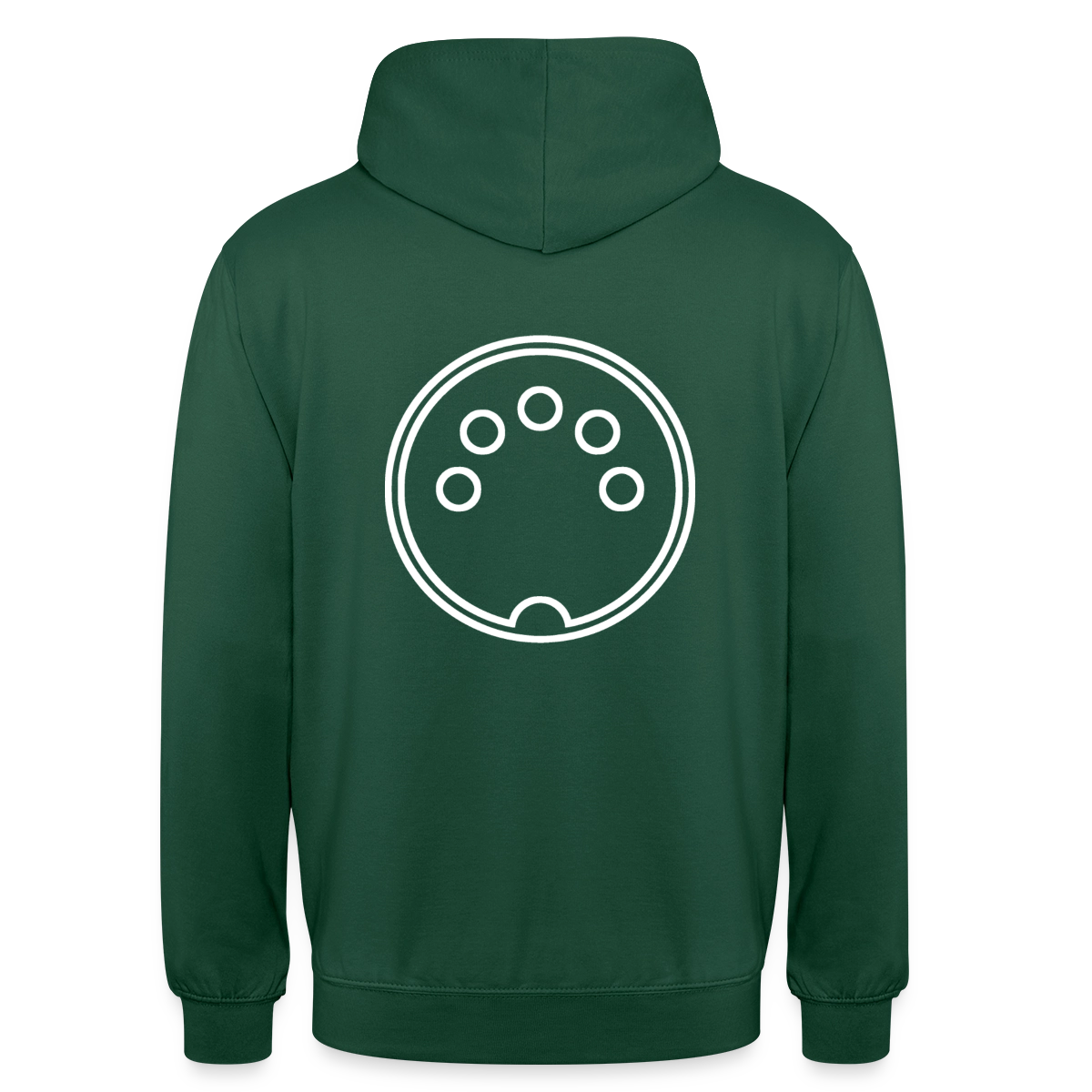 "DIN 41524" Motiv-Hoodie unisex, Farbe Flaschengrün
