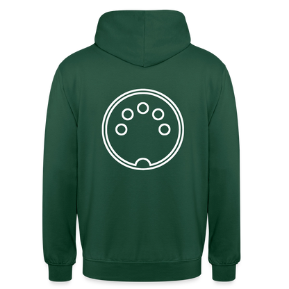 "DIN 41524" Motiv-Hoodie unisex, Farbe Flaschengrün