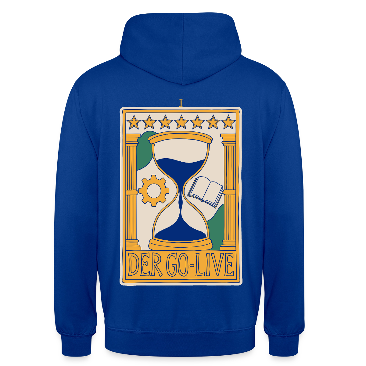 Der Go-Live. Tarot-Motiv Motiv-Hoodie unisex, Farbe Royalblau
