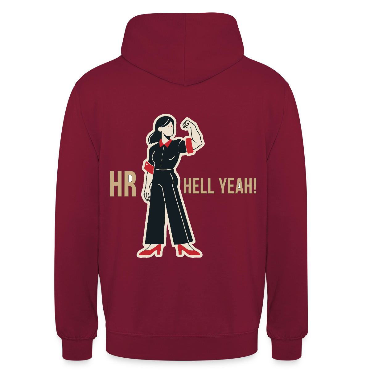 HR. Hell yeah! Motiv-Hoodie unisex, Farbe Bordeaux