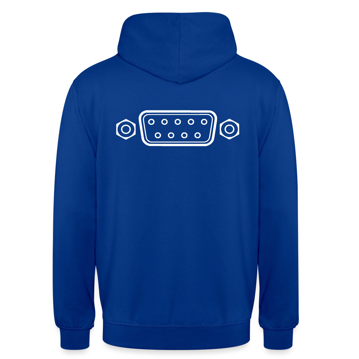 "RS-232" Motiv-Hoodie unisex, Farbe Royalblau