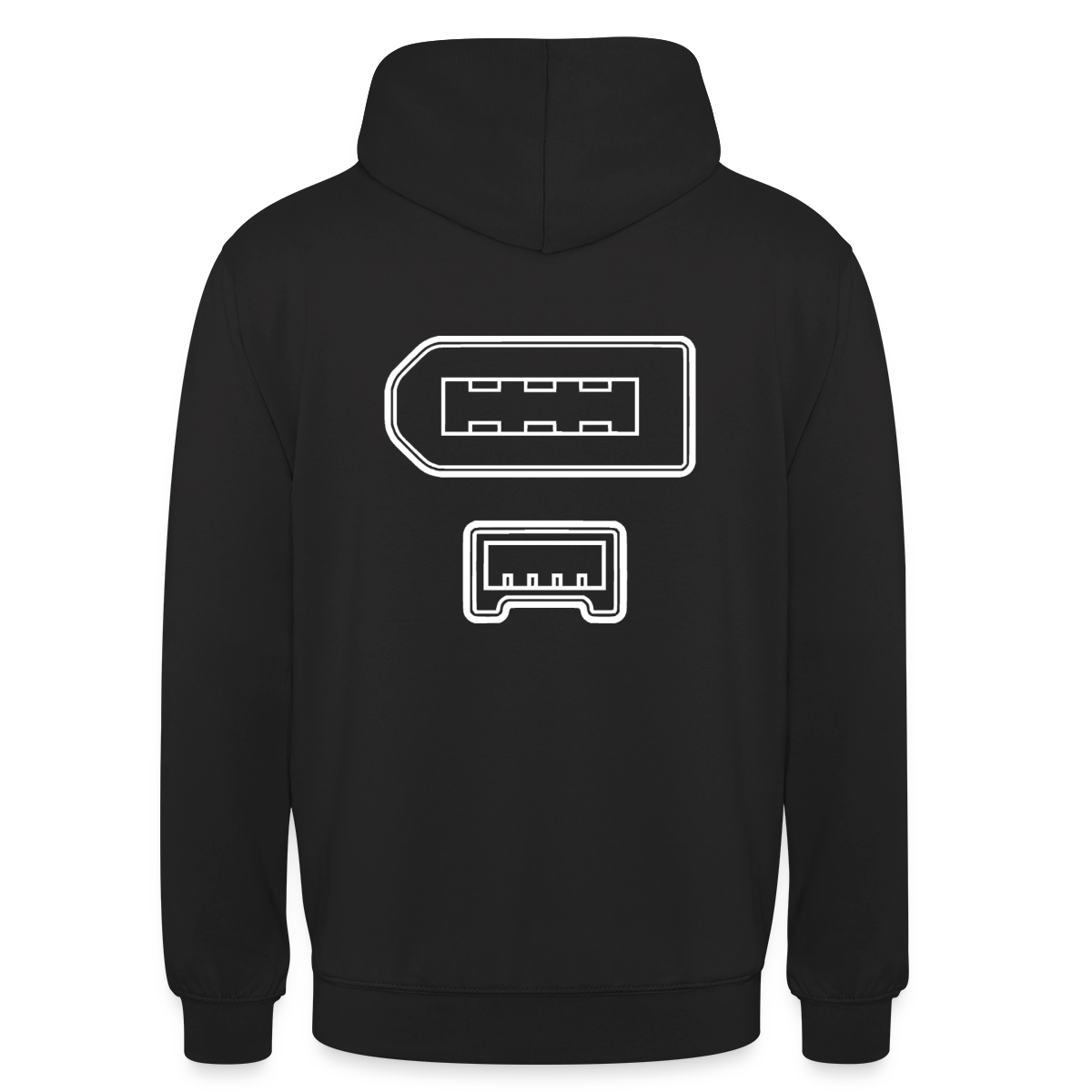 "IEEE 1394" Motiv-Hoodie unisex, Farbe Schwarz