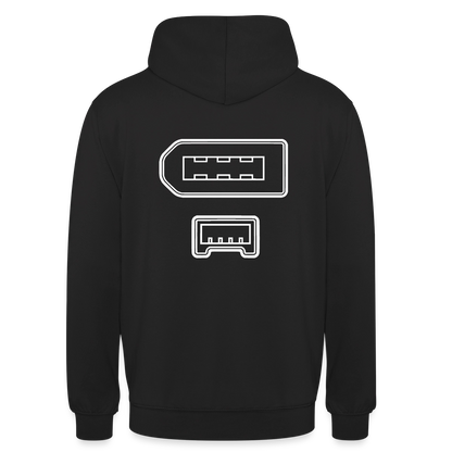 "IEEE 1394" Motiv-Hoodie unisex, Farbe Schwarz