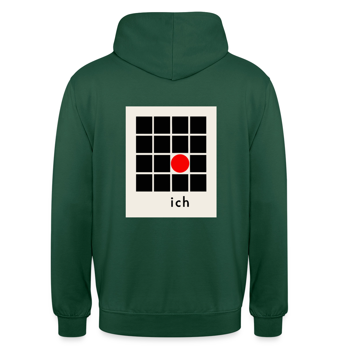 Ich bin die Ausnahme. Motiv-Hoodie unisex, Farbe Flaschengrün