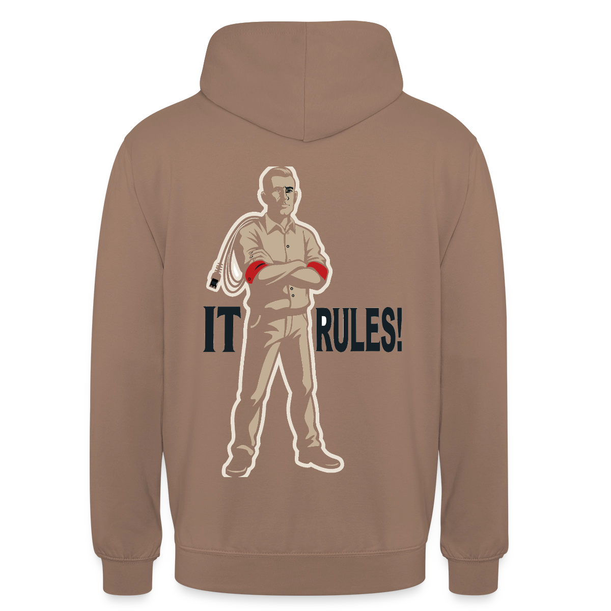 IT rules! Motiv-Hoodie unisex, Farbe Mokka