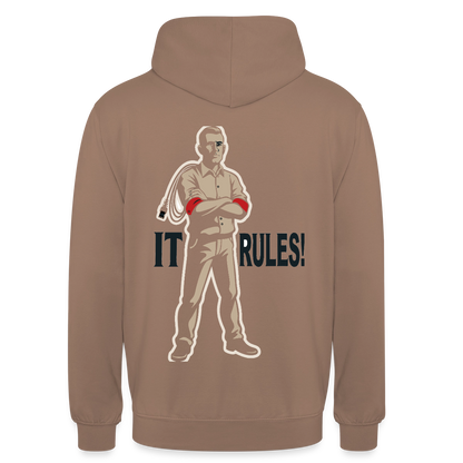 IT rules! Motiv-Hoodie unisex, Farbe Mokka