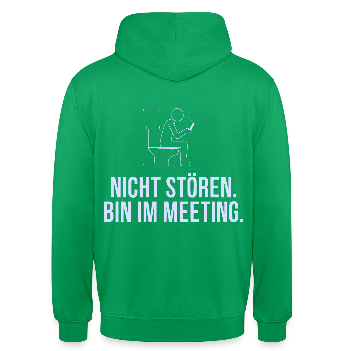 Nicht stören. Bin im Meeting. Motiv-Hoodie unisex, Farbe Kelly Green