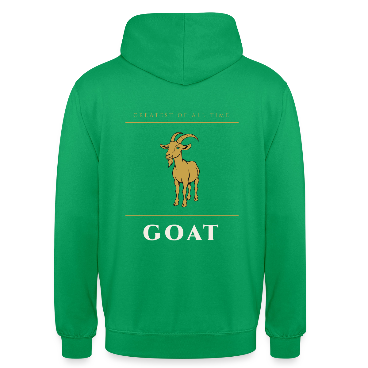 GOAT. Greatest of all time. Motiv-Hoodie unisex, Farbe Kelly Green