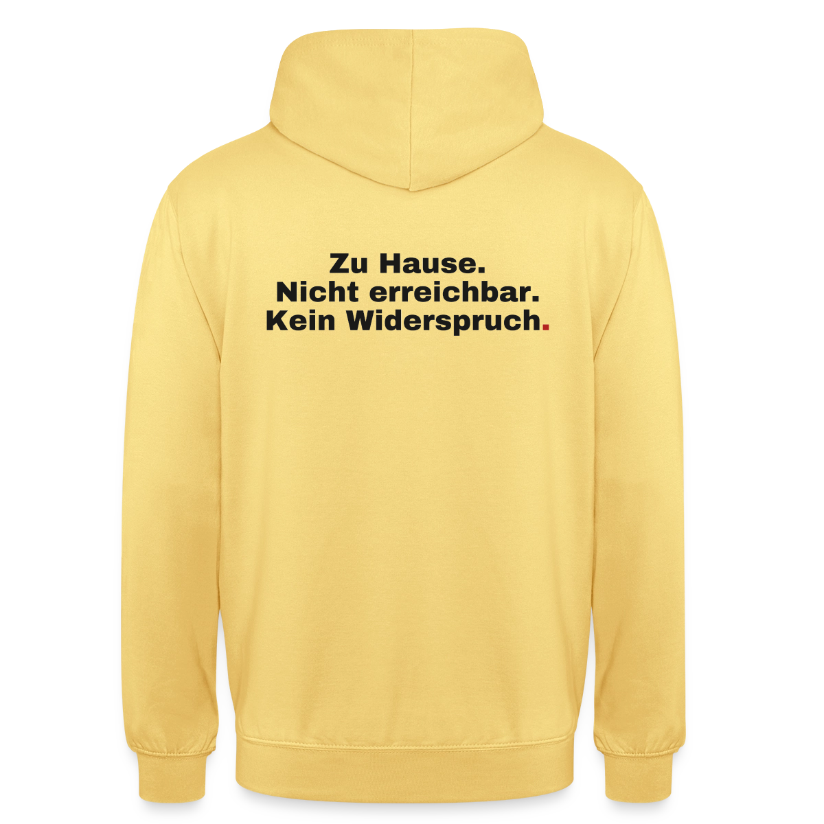 Kein Widerspruch Motiv-Hoodie unisex, Farbe Zitronengelb