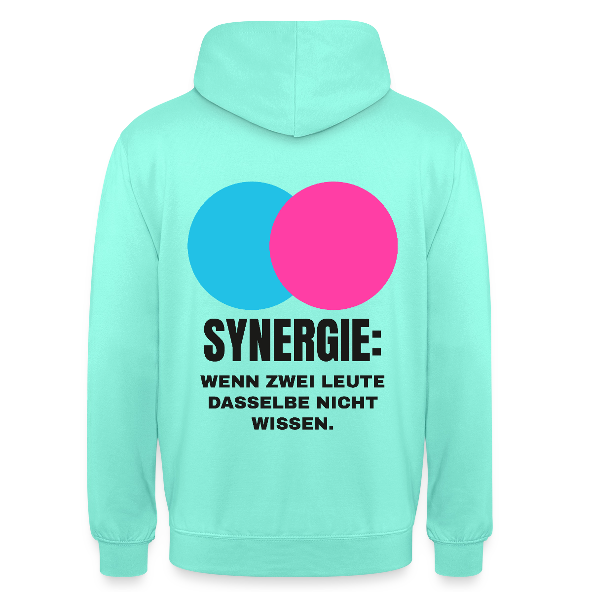 Synergie: Wenn zwei Leute dasselbe nicht wissen. Motiv-Hoodie unisex, Farbe Mint