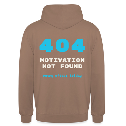 404 Motivation not found. Retry after: friday Motiv-Hoodie unisex, Farbe Mokka