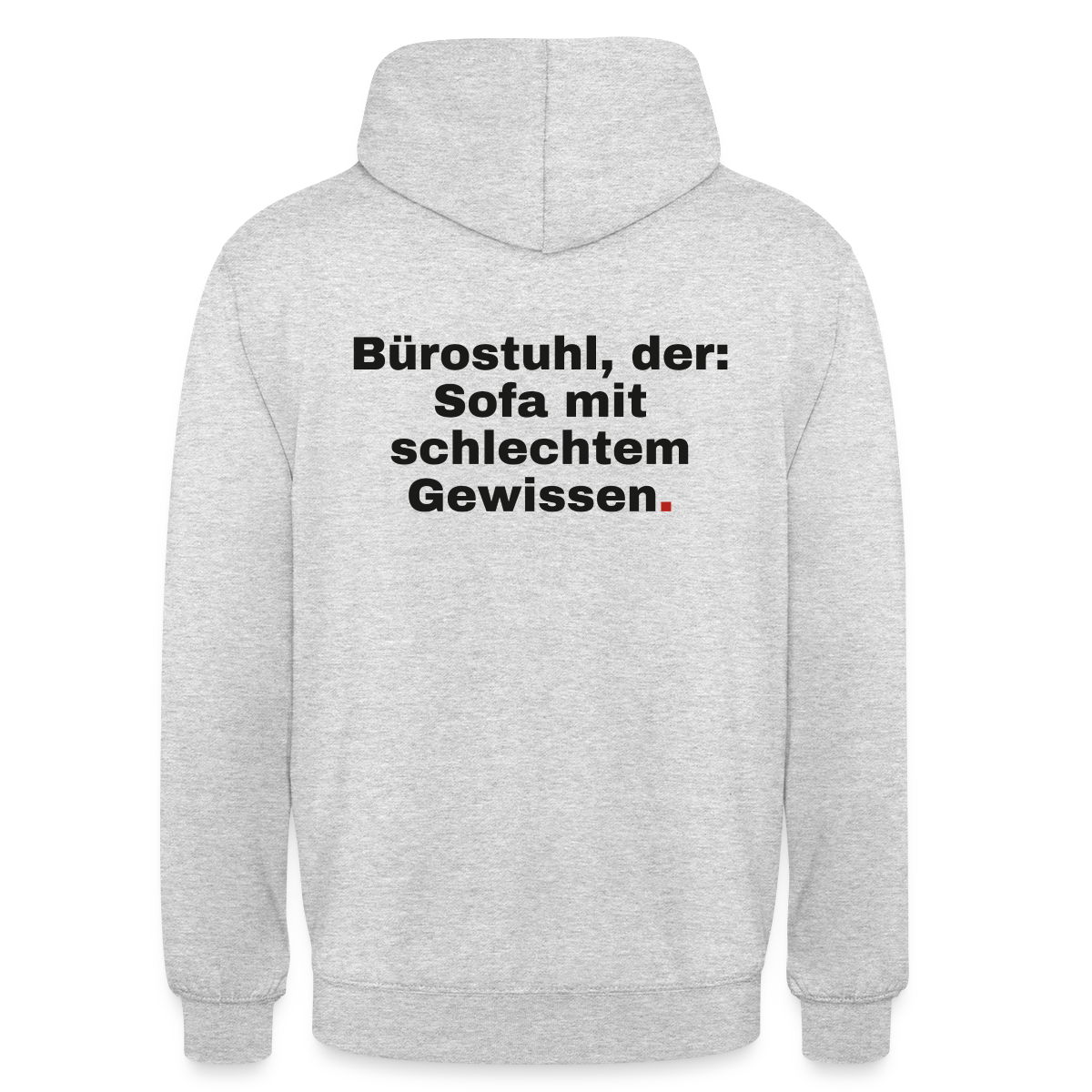 Bürostuhl, der Motiv-Hoodie unisex, Farbe Hellgrau meliert