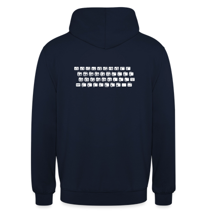 48K ZX Spectrum Motiv-Hoodie unisex, Farbe Navy