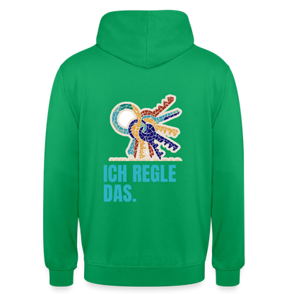 Ich regle das. Mosaik-Motiv Motiv-Hoodie unisex, Farbe Kelly Green