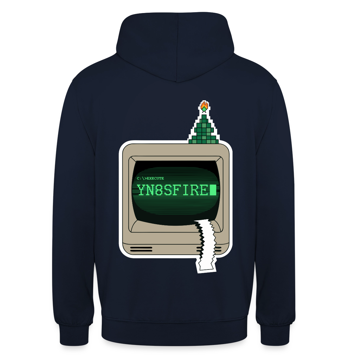 YN8SFIRE Motiv-Hoodie unisex, Farbe Navy