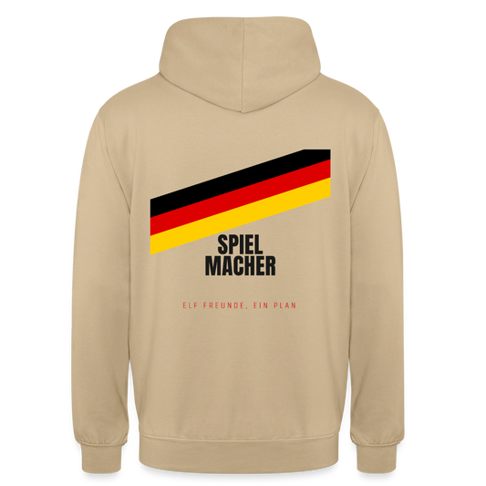 Spielmacher. Elf Freunde, ein Plan. Motiv-Hoodie unisex, Farbe Beige