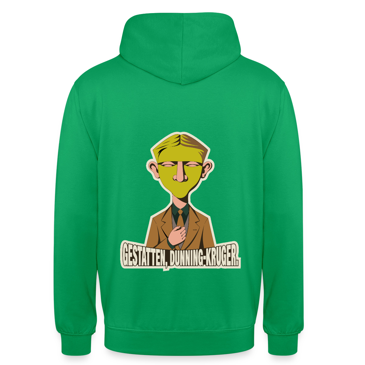 "Gestatten, Dunning-Kruger. Neue-Sachlichkeit-Motiv" Motiv-Hoodie unisex, Farbe Kelly Green