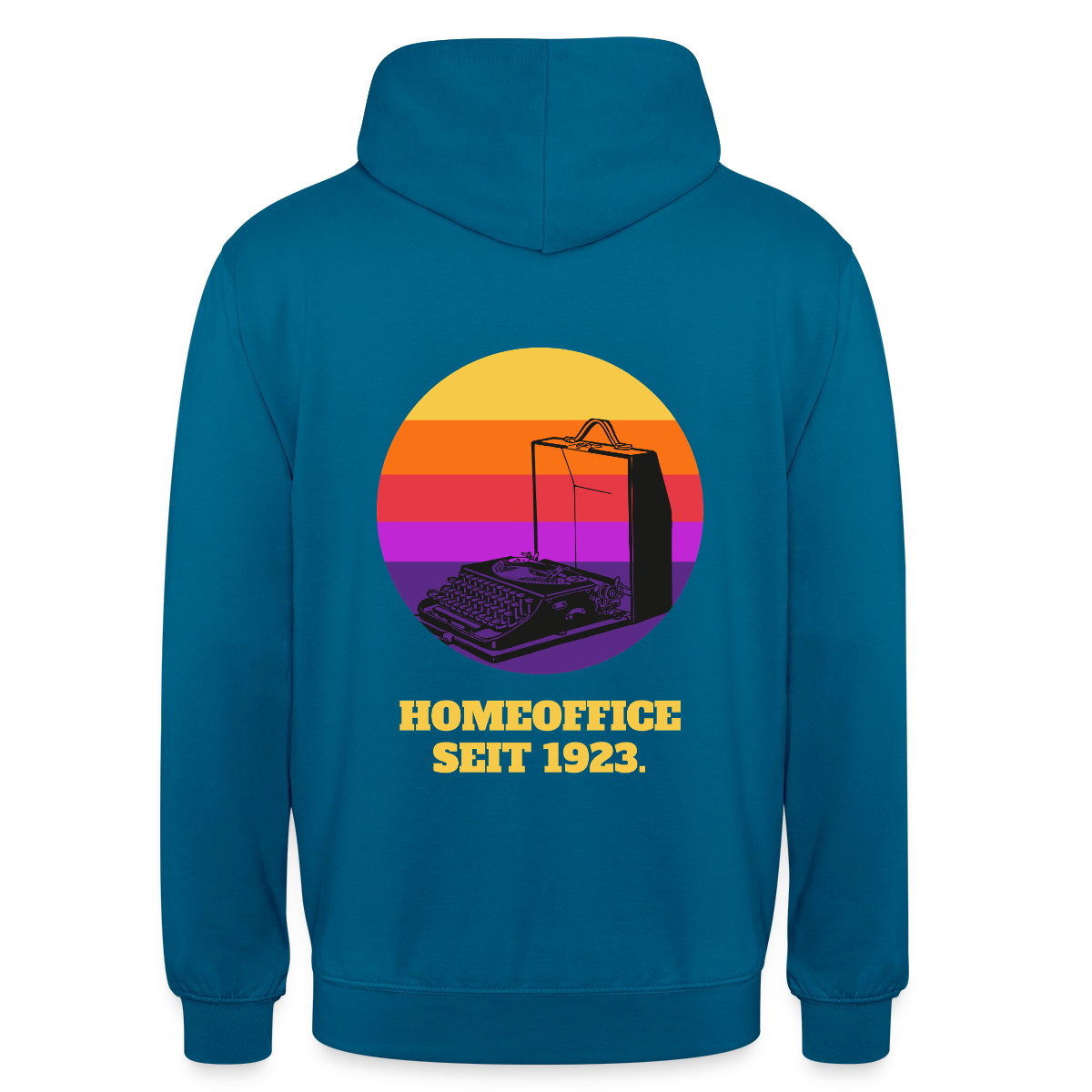 Homeoffice seit 1923 Motiv-Hoodie unisex, Farbe Tiefseeblau