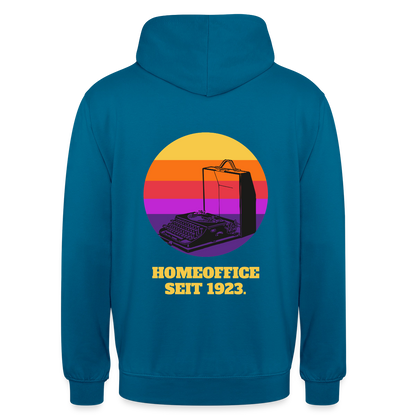 Homeoffice seit 1923 Motiv-Hoodie unisex, Farbe Tiefseeblau